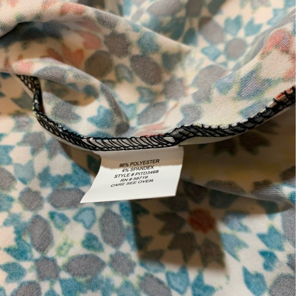 NWT NY Collection Boho Floral Midi Dress Women Medium Petite - Picture 4 of 7